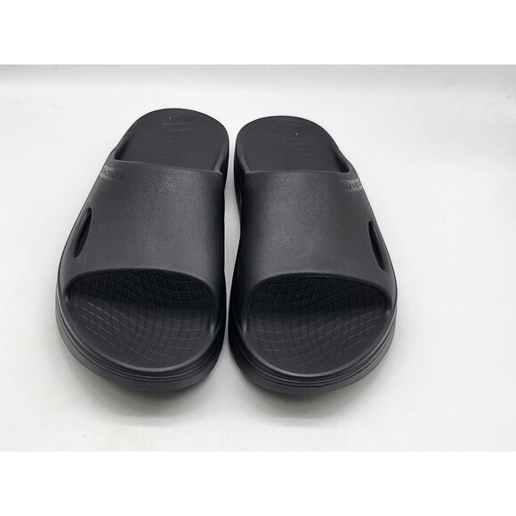 Skechers Shoes Mens Size 8 Black Foam Slide Sandals Comfort Slip On Rubber Pool - Picture 2 of 8